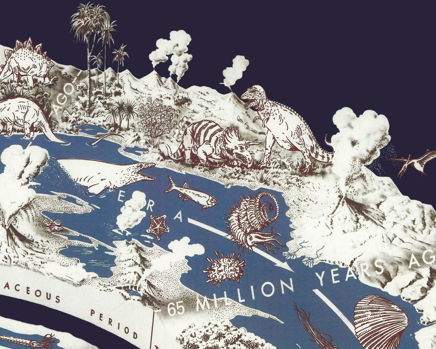 Superb GEOLOGIC Time Spiral Print - Evolutionary Scientific Timeline