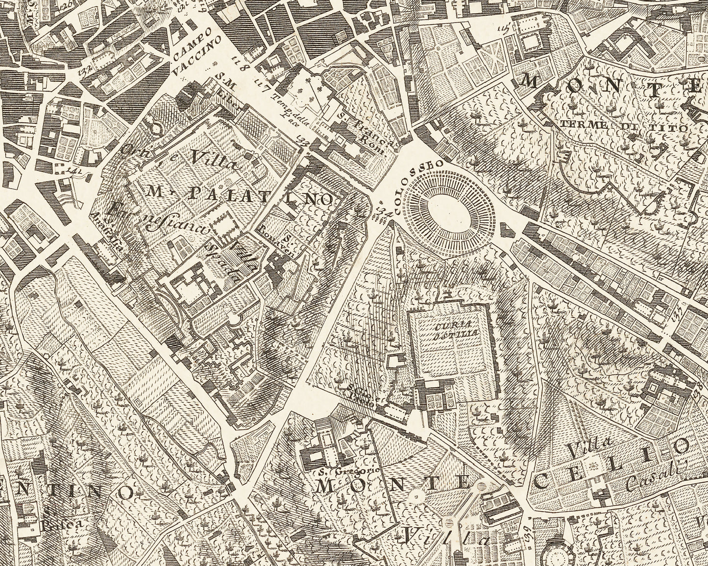 BEAUTIFUL Old Map of ROME 1748 Nolli & Piranesi