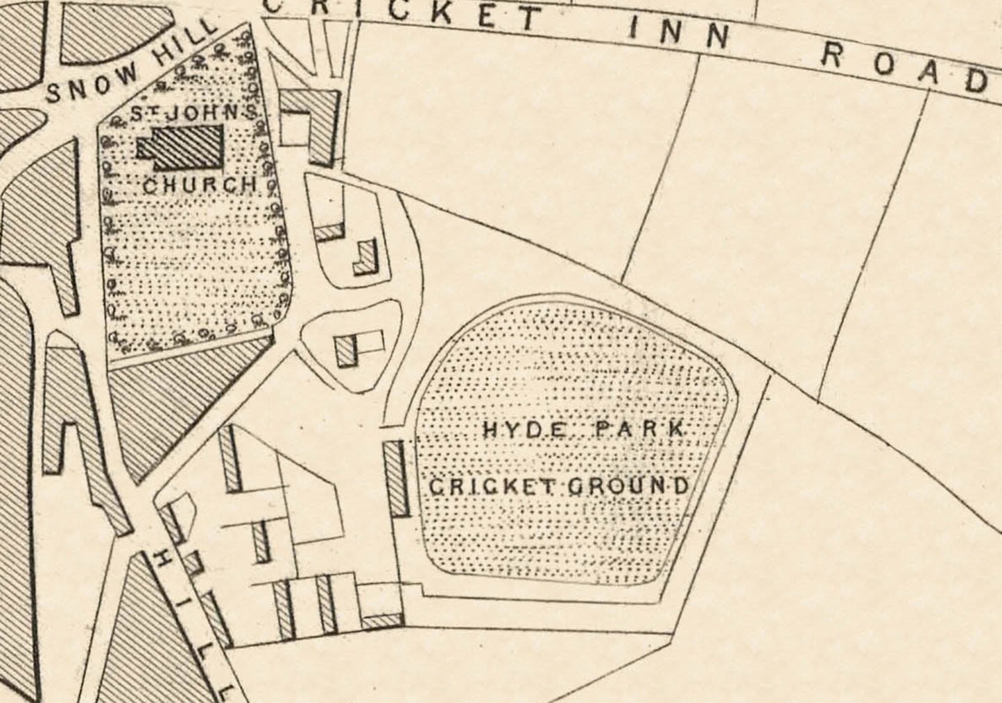 Vintage SHEFFIELD Map 1851 by John Rapkin
