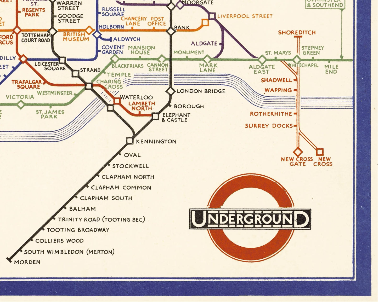 LONDON UNDERGROUND Map Harry Beck 1933 First Edition - London Tube Map