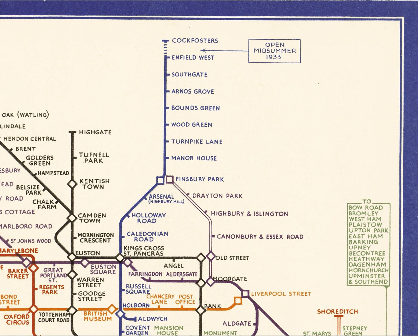 LONDON UNDERGROUND Map Harry Beck 1933 First Edition - London Tube Map