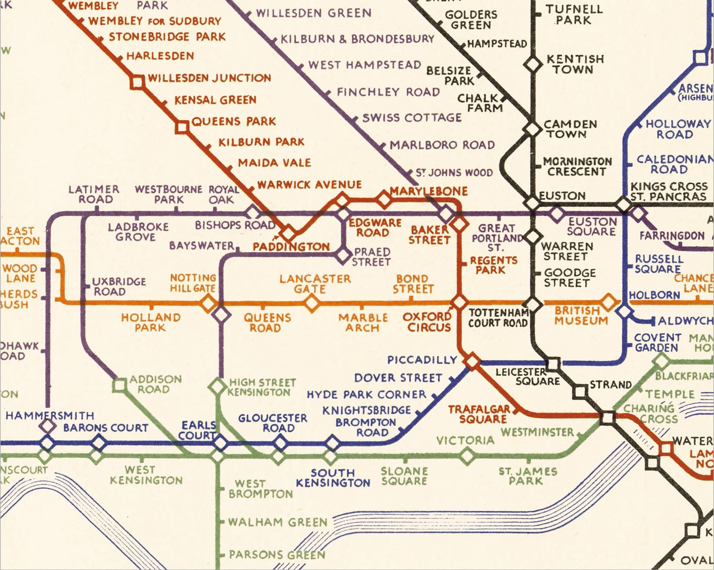 LONDON UNDERGROUND Map Harry Beck 1933 First Edition - London Tube Map