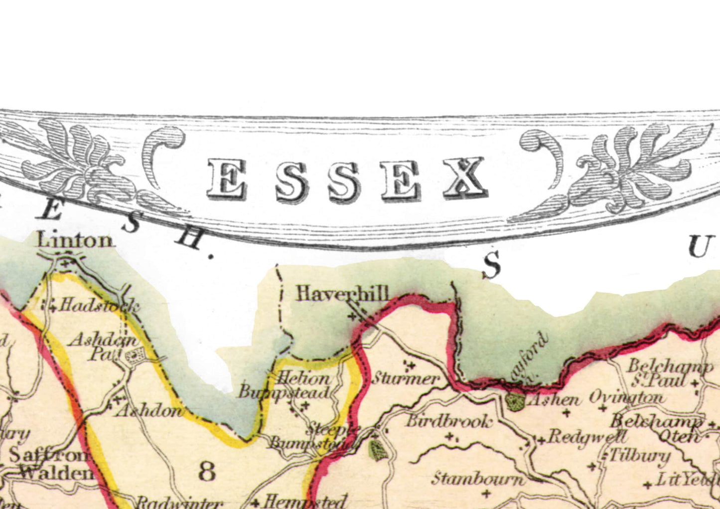 ESSEX 1837 - Reproduction vintage County Map by Thomas Moule