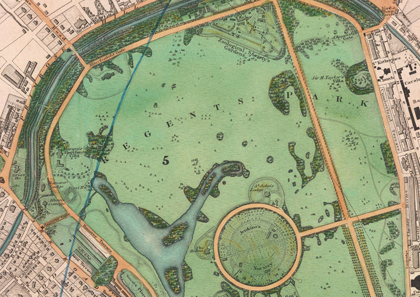 OLD LONDON Map 1835 edition by C & J Greenwood