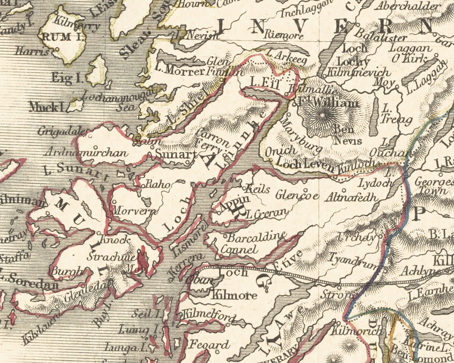 Vintage SCOTLAND Map 1851 by John Tallis and John Rapkin