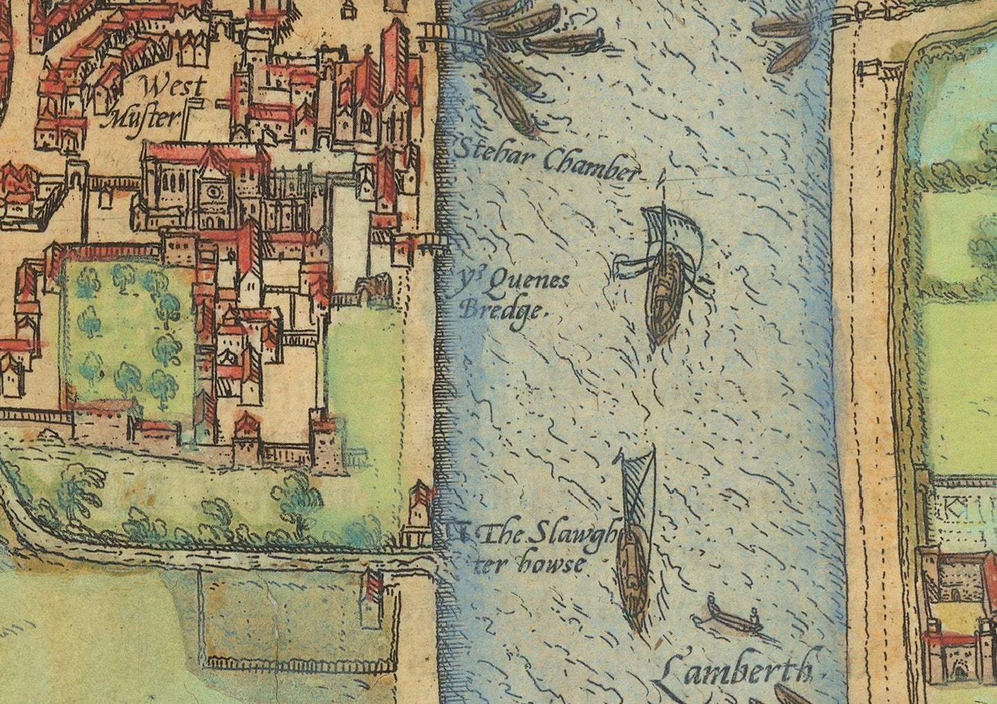 The "First Map of LONDON" by Braun and Hogenberg 1572