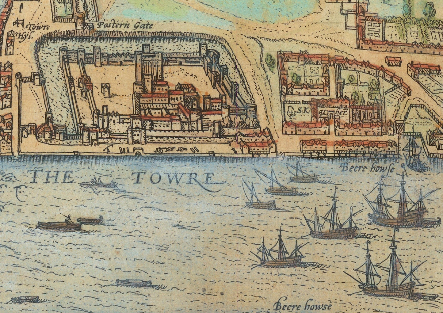 The "First Map of LONDON" by Braun and Hogenberg 1572