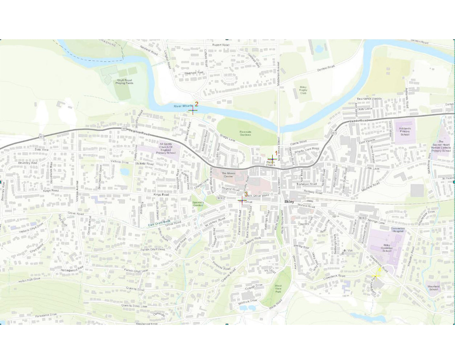 Old ILKLEY Map 1891 - Exclusive Special Edition
