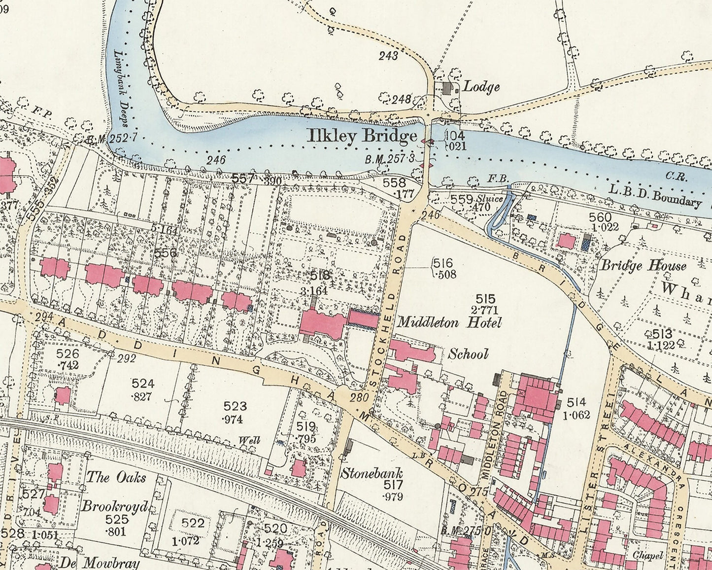 Old ILKLEY Map 1891 - Exclusive Special Edition