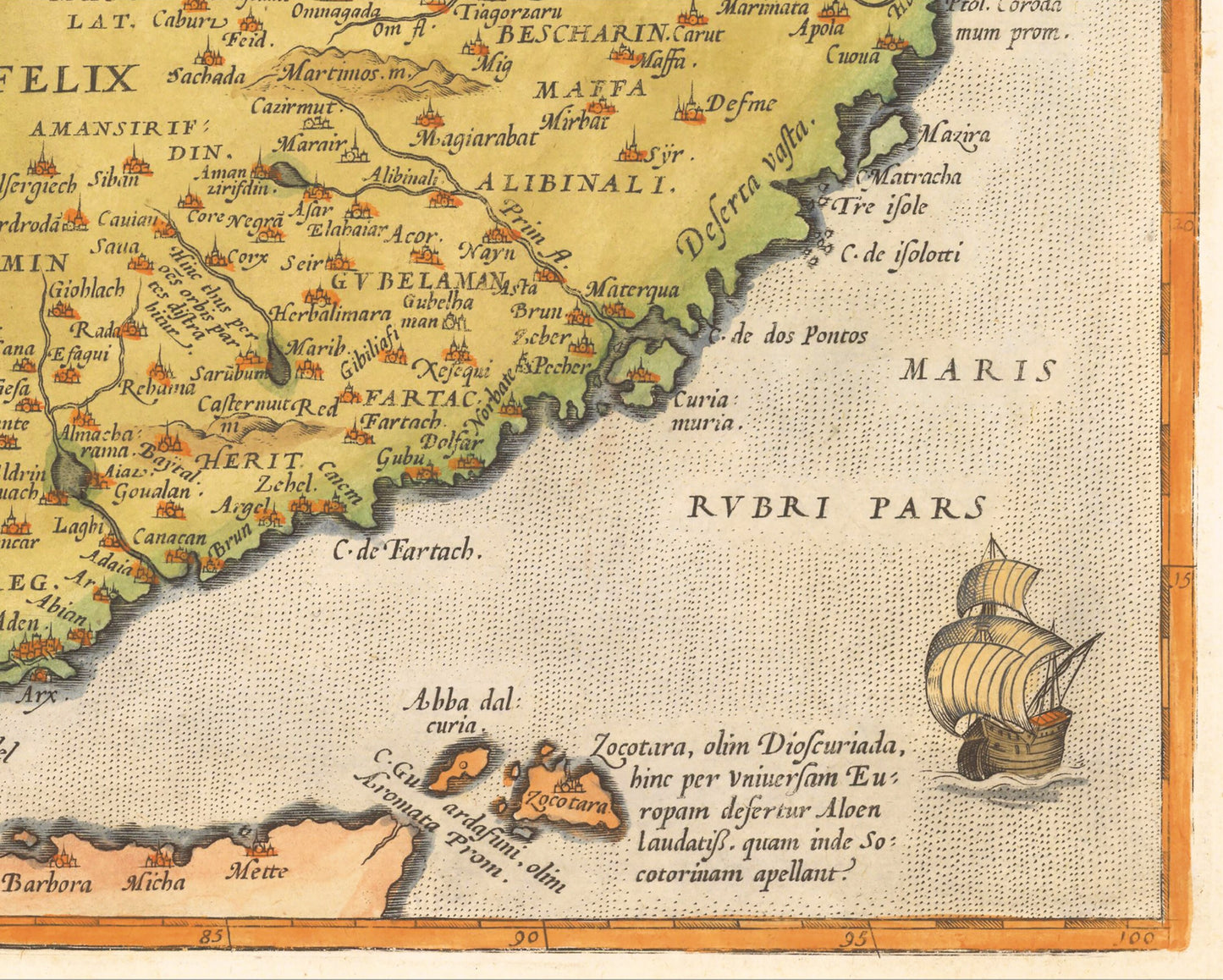 Rare Old TURKISH Empire Map by Abraham Ortelius 1570