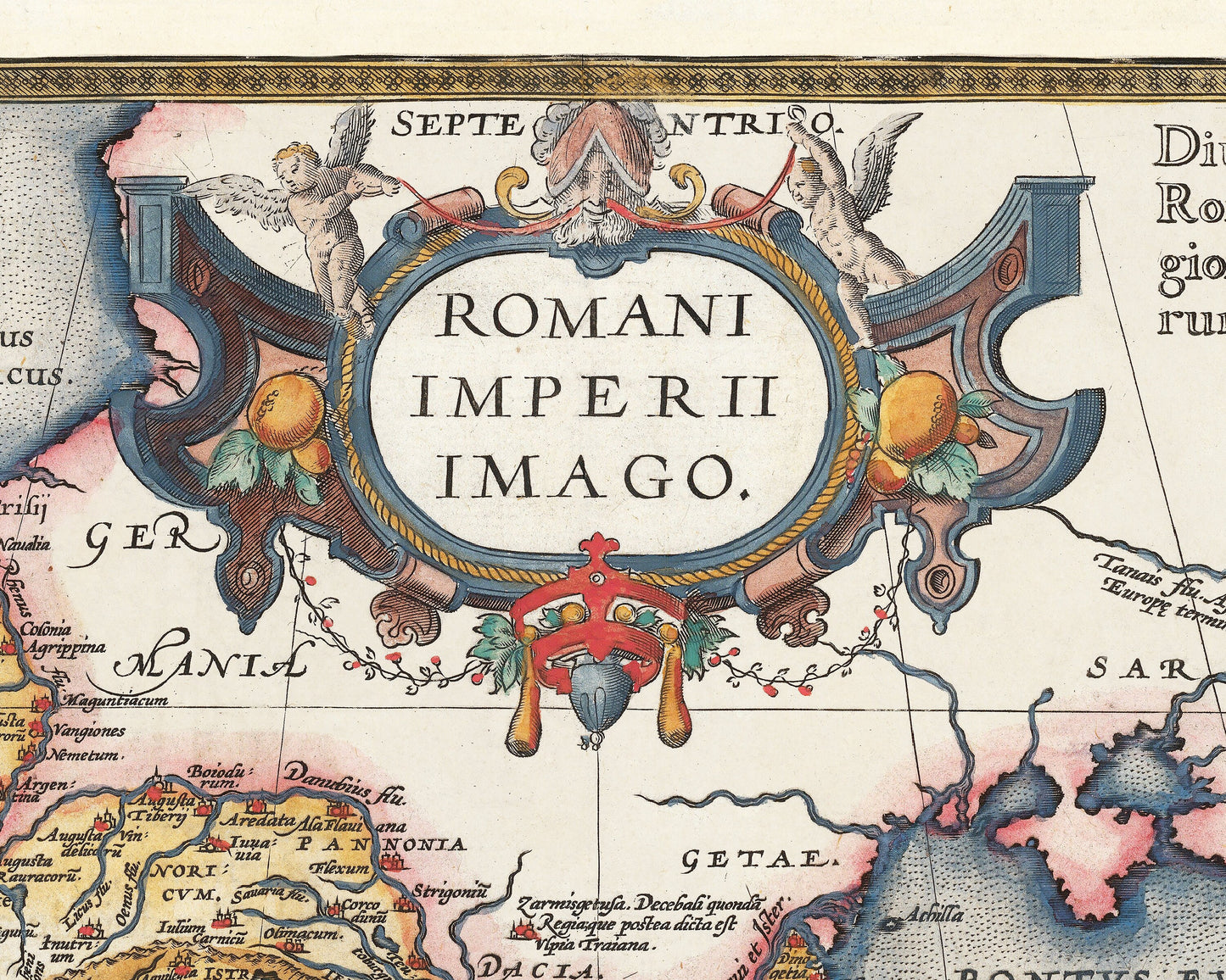 Stunning ROMAN EMPIRE Map by Abraham Ortelius 1603 Romani Imperii Imago