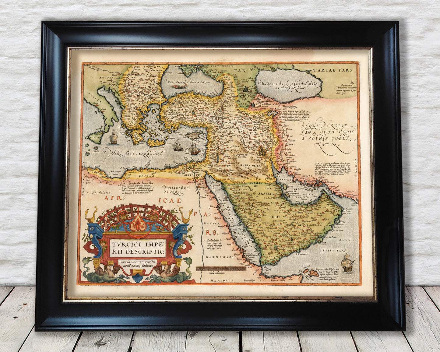 Rare Old TURKISH Empire Map by Abraham Ortelius 1570