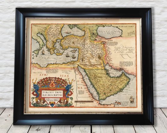 Rare Old TURKISH Empire Map by Abraham Ortelius 1570