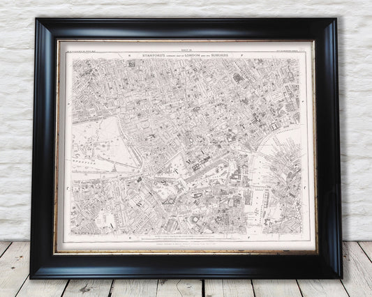 Old LONDON map 1877 Mayfair Westminster Marylebone Hyde Park Sheet 10