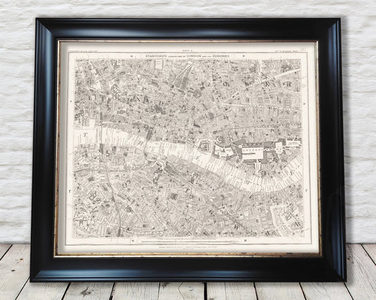 Old LONDON Map 1877 Whitechapel, Spitalfields and Southwark Sheet 11