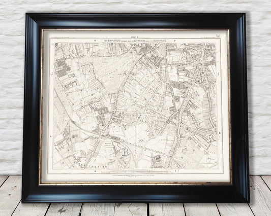 Old LONDON map 1877 Clapham Common, Brixton and Balham Sheet 18