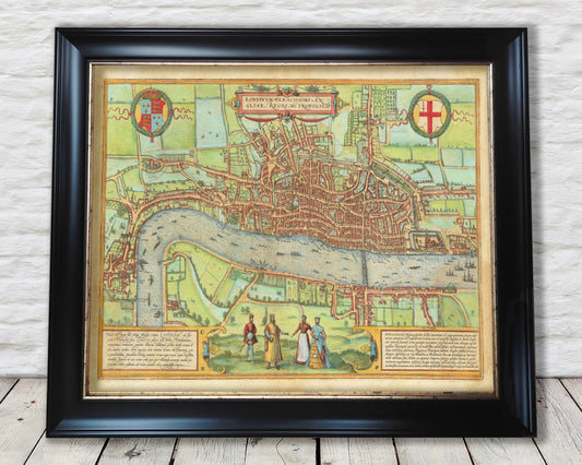 The "First Map of LONDON" by Braun and Hogenberg 1572