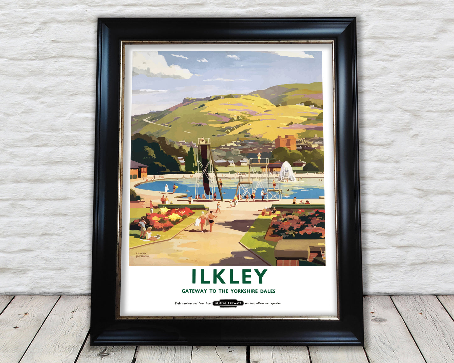 British Railways ILKLEY Gateway to the Dales by Frank Sherwin 1957
