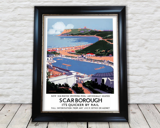 LNER SCARBOROUGH 'It's Quicker by Rail' by Frank Mason 1939