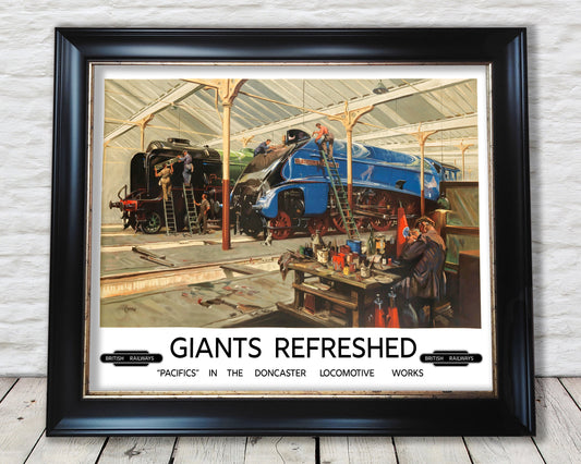 British Railways 'Giants Refreshed' print by Terence Cuneo 1947