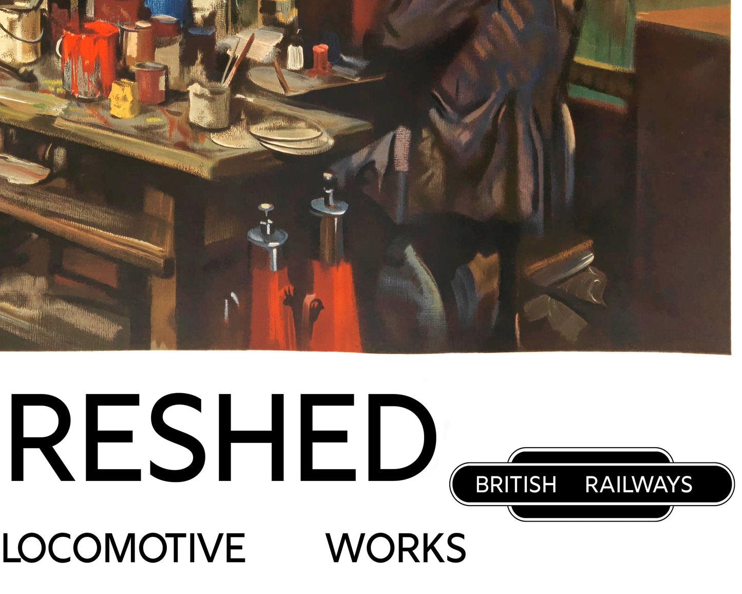 British Railways 'Giants Refreshed' print by Terence Cuneo 1947