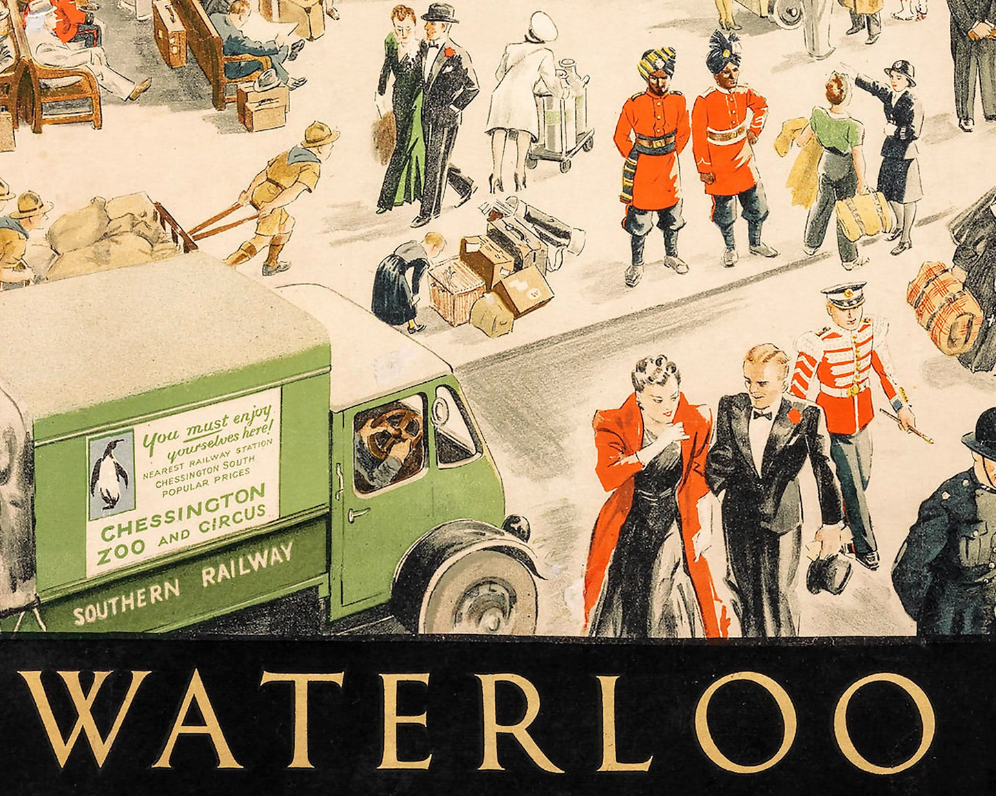 WATERLOO Railway Station London Centenary Print by Helen McKie