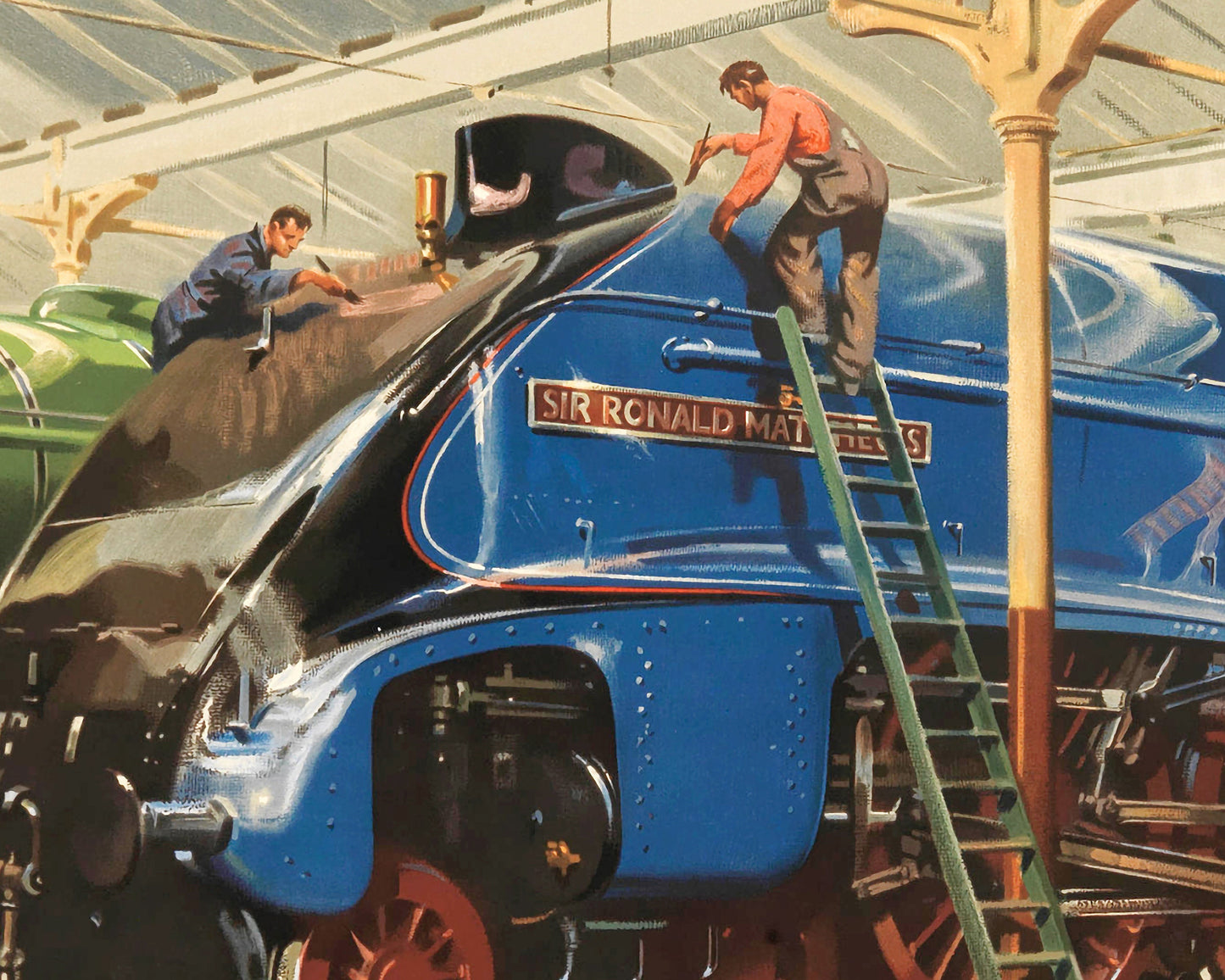British Railways 'Giants Refreshed' print by Terence Cuneo 1947