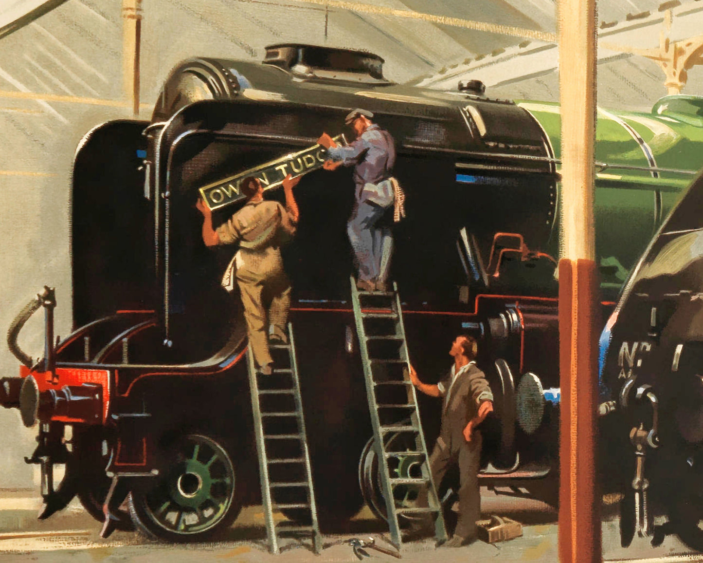 British Railways 'Giants Refreshed' print by Terence Cuneo 1947