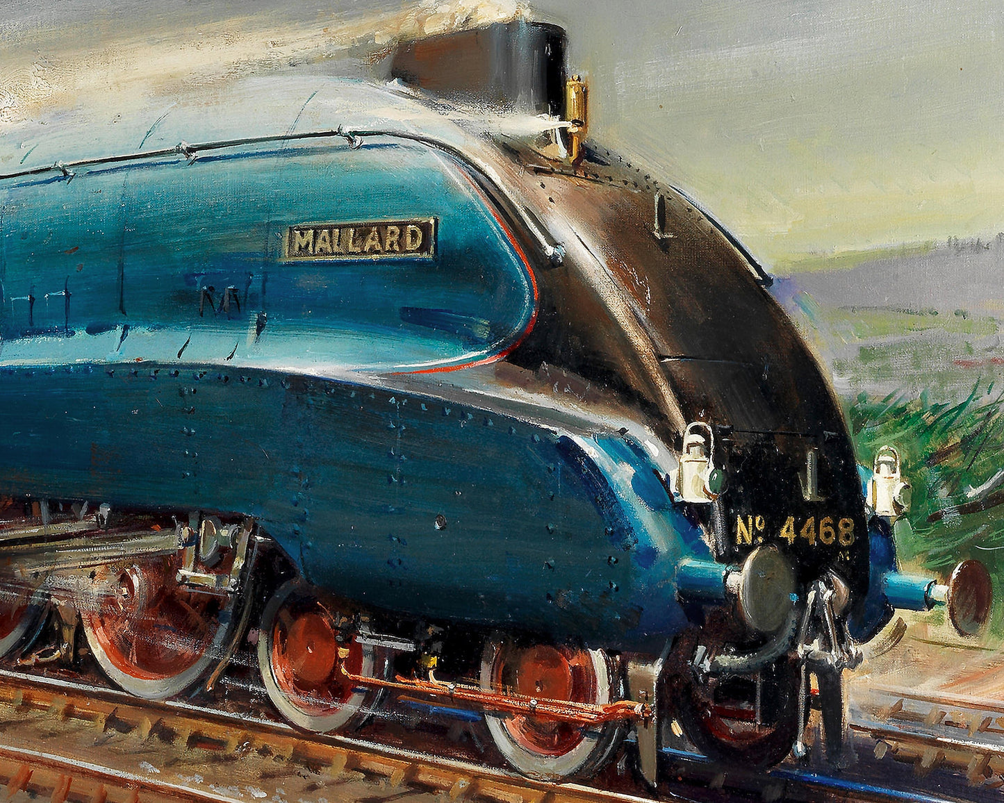 Superb LNER MALLARD speed record holder print - by Terence Cuneo