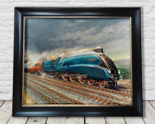 Superb LNER MALLARD speed record holder print - by Terence Cuneo