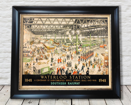 WATERLOO Railway Station London Centenary Print by Helen McKie
