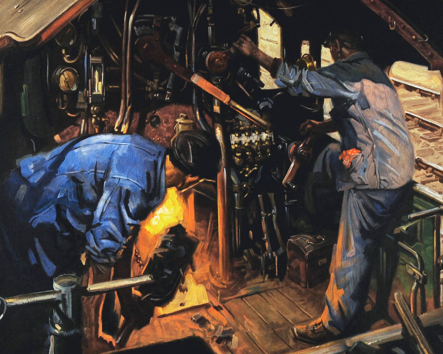 BRITISH RAILWAYS 'Clear Road Ahead' by Terence Cuneo 1949