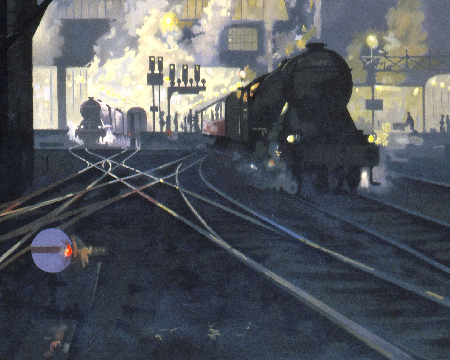 BRITISH RAILWAYS 'Service by Night' by David Shephard 1955