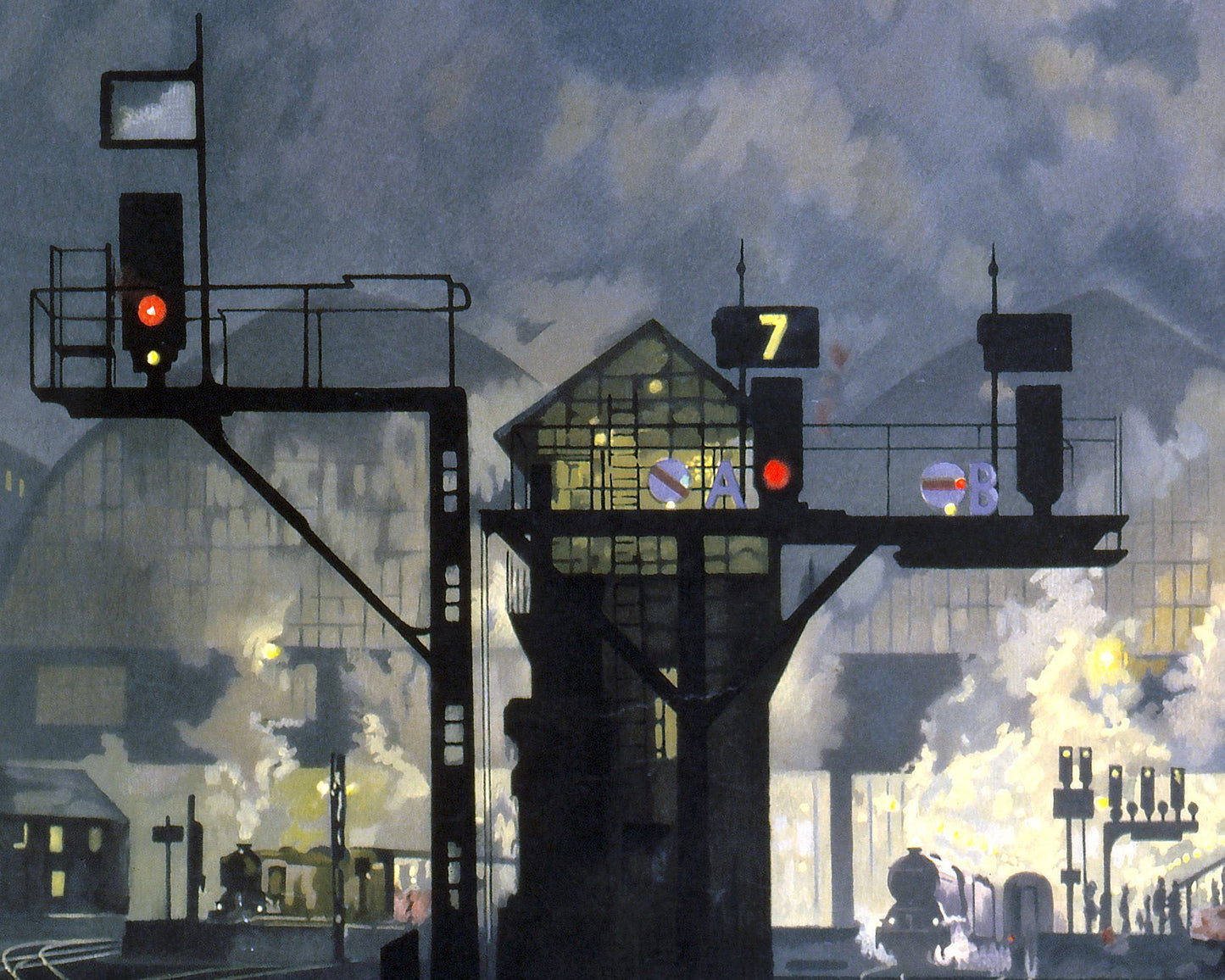 BRITISH RAILWAYS 'Service by Night' by David Shephard 1955