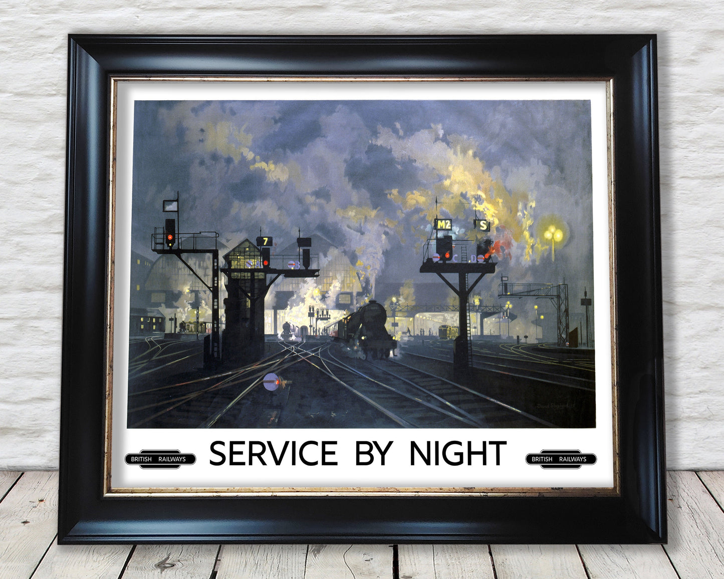BRITISH RAILWAYS 'Service by Night' by David Shephard 1955