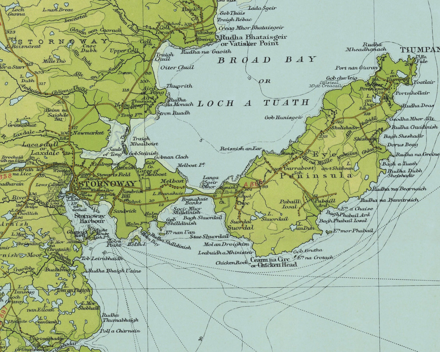 Bartholomew's HARRIS and LEWIS Map 1935 - Stornaway, Callanish - Exceptional quality 230gsm - Framed Unframed - FREE standard delivery