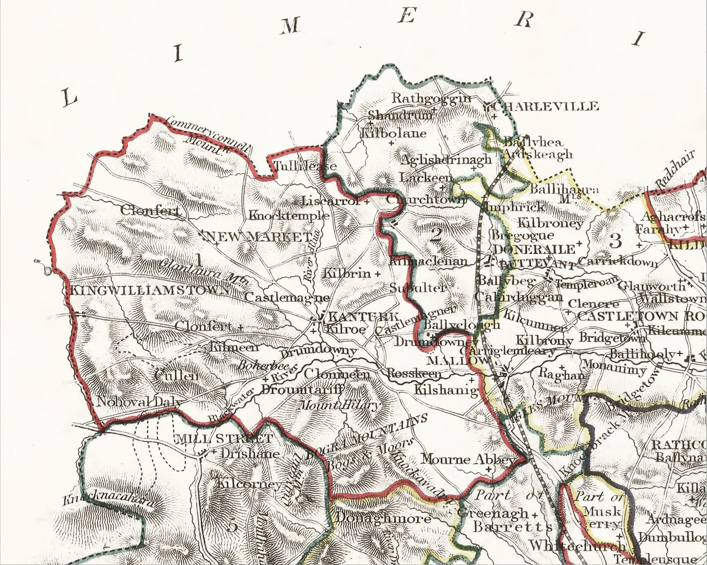 County CORK 1846 by Creighton - Antique Irish Reproduction Map