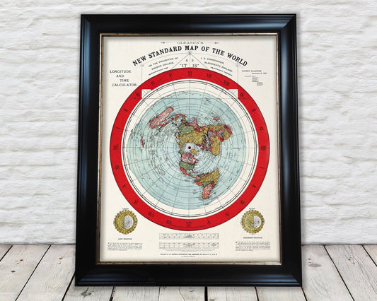 Gleason's FLAT EARTH Map of the World 1892 - Scientifically Correct!