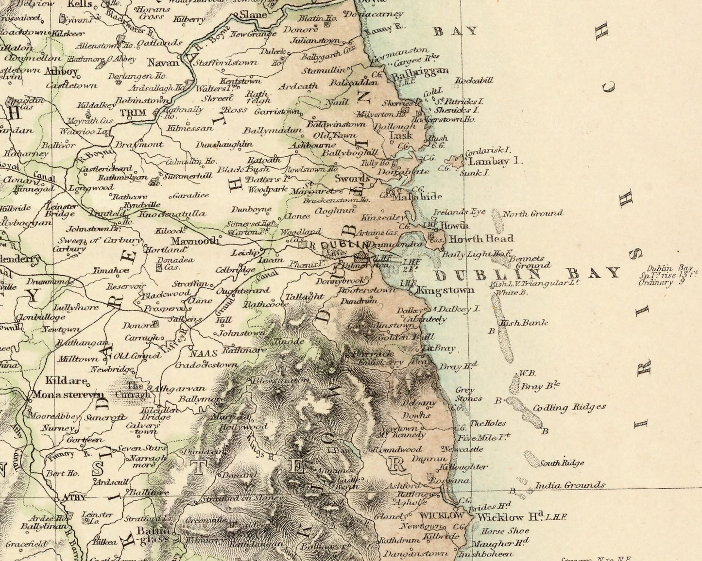 Fullarton Map of Old Ireland 1872 - Dublin, Belfast, Armagh, Cork