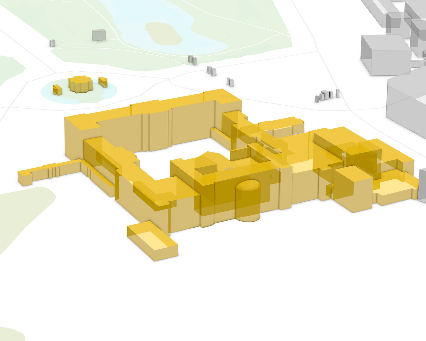 LONDON from the West print - London Eye Buckingham Palace St Pauls