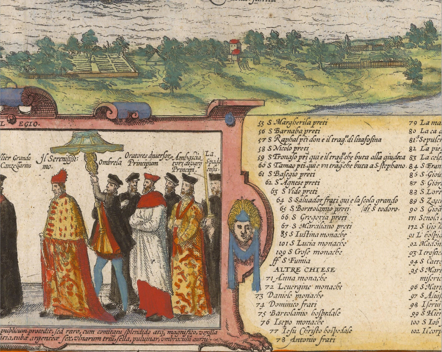 Superb Old VENICE Map 1572 by Braun and Hogenberg - Venezia, Burano