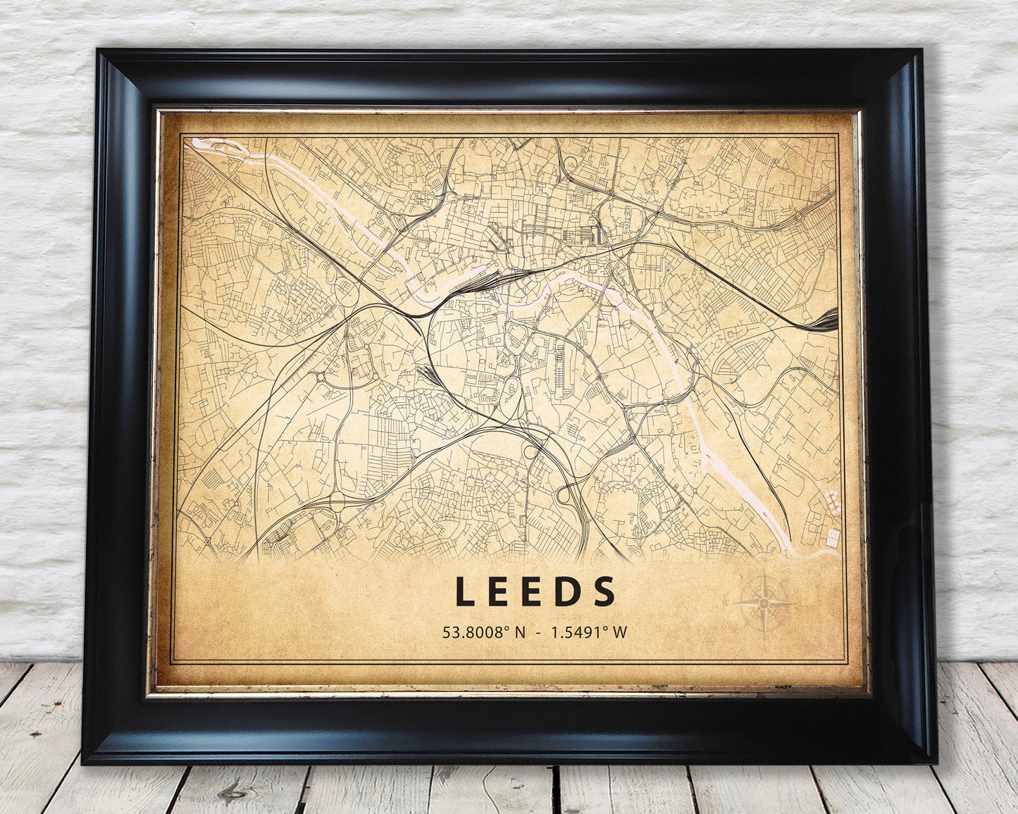 LEEDS vintage map style print - Special Memories, Perfect Gift
