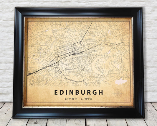 EDINBURGH vintage map style print - Special Memories, Perfect Gift