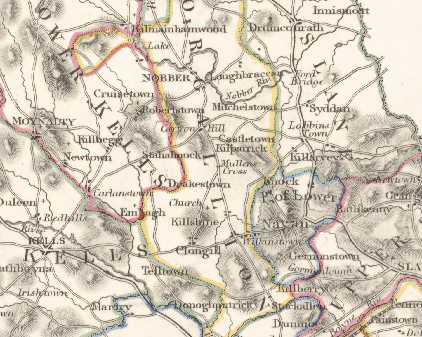 County MEATH 1846 by Creighton - Antique Irish Reproduction Map