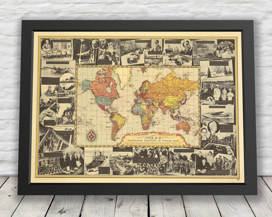 World War 2 map 1939 Outbreak of War Hitler invades Poland - Allies Axis