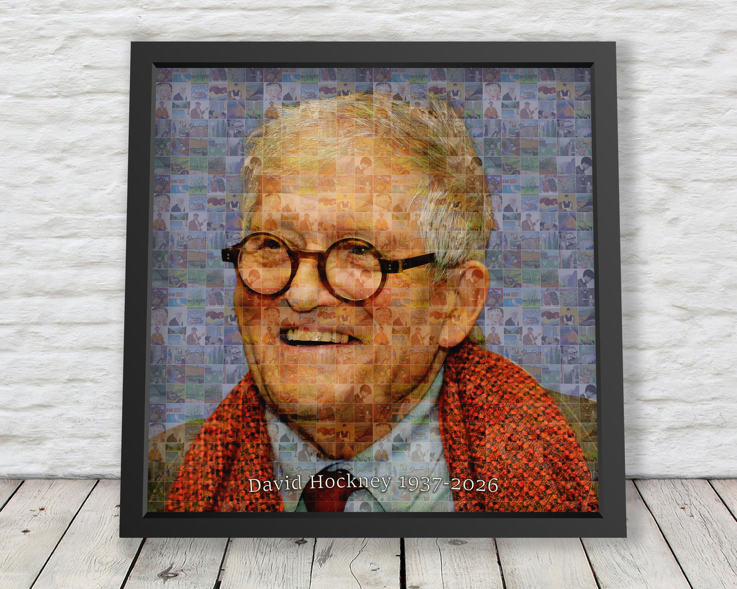 DAVID HOCKNEY Exclusive Photo Mosaic Tribute Print (unframed)