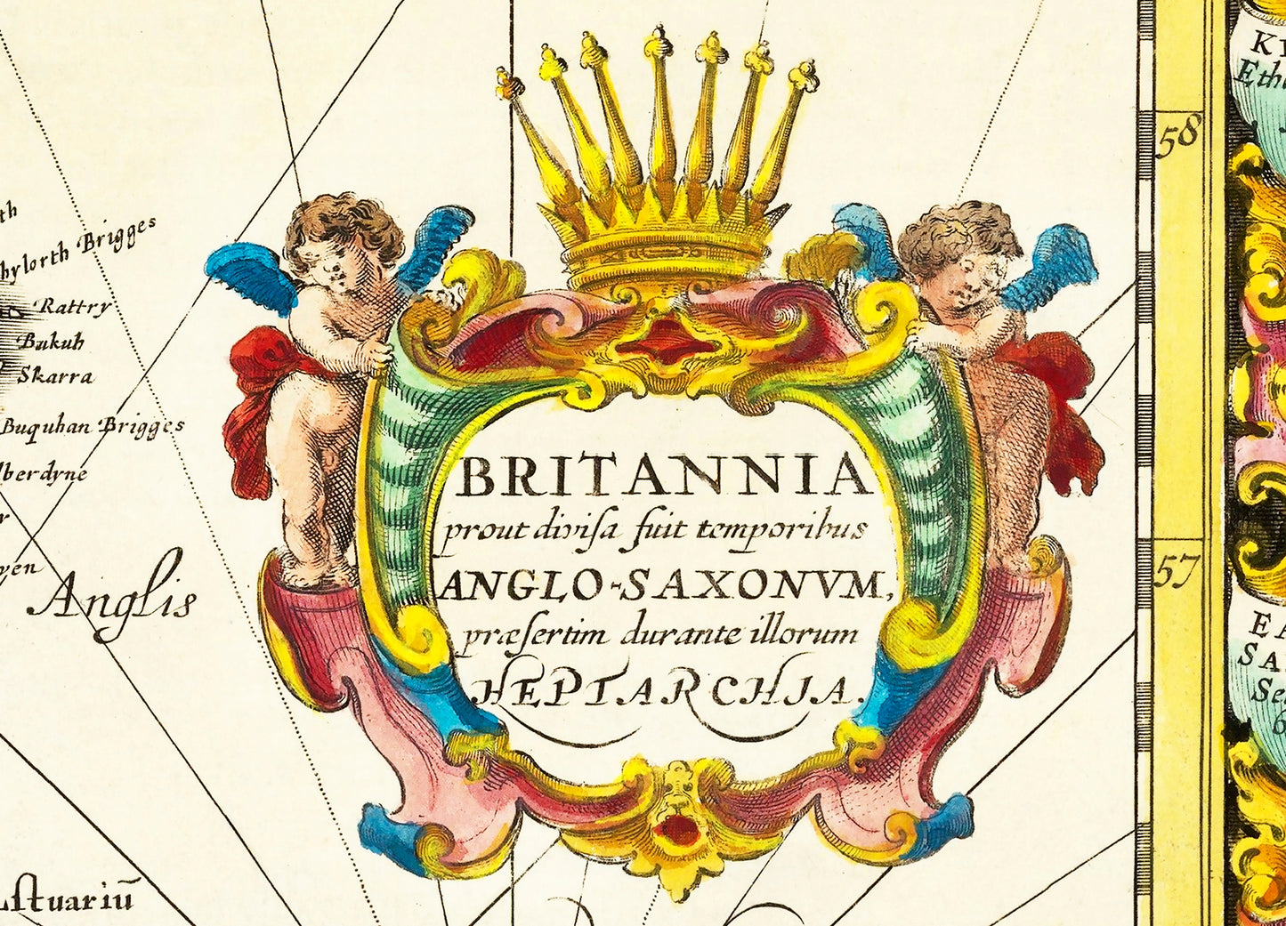 Anglo Saxon Map, Britannia