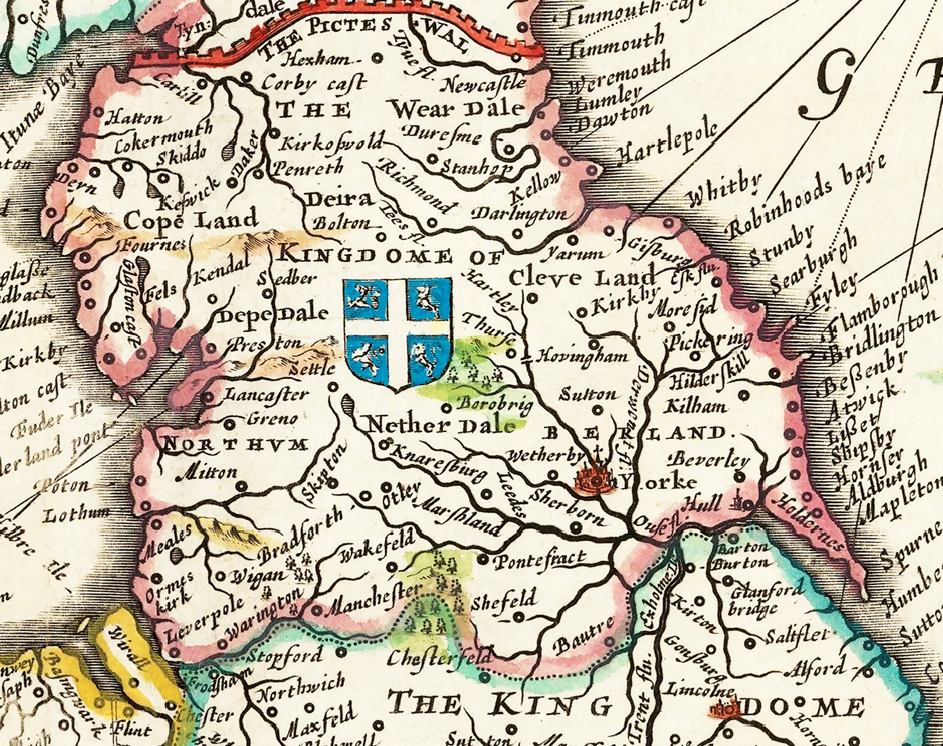 Anglo Saxon Map by Jan Jansson - Classic Maps and Prints