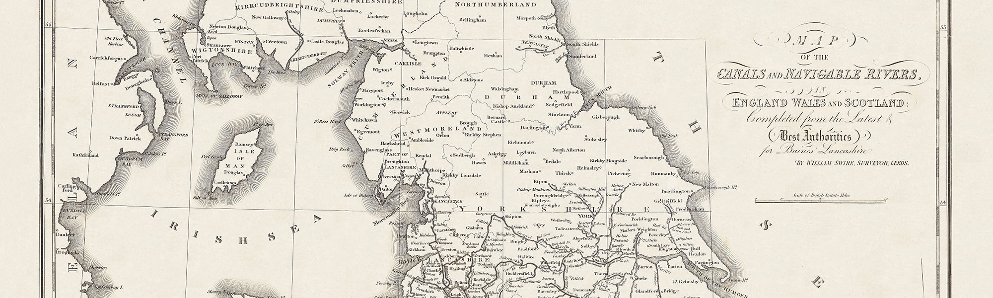 Old map of British canals