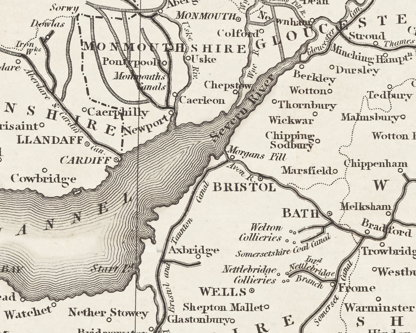 British Canal Map, Bristol